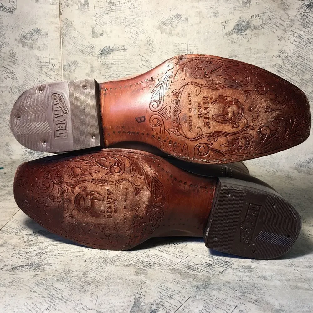 Denver Boots Genuine Cow Leather Ankle Boots Brown Casual Comfort Booties